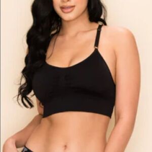 B2body black wireless racer back bra | Size Large | NWT